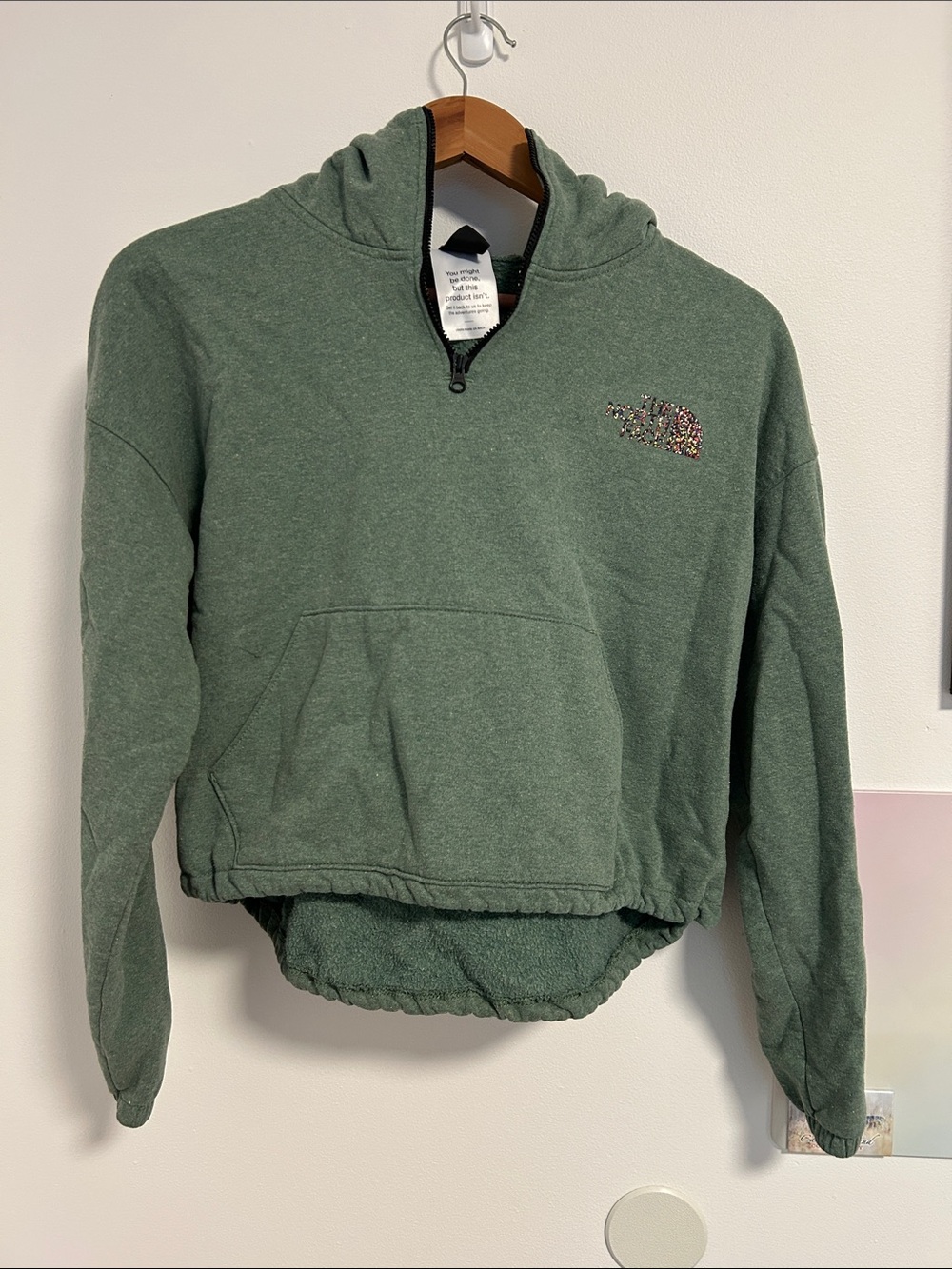 The North Face Moss Green Half-Zip Pullover Hoodie